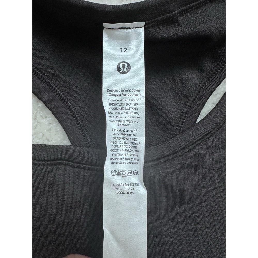 NWT Lululemon Trapeze Twist Tank - Ebb To Street Cropped Racerback Tank Size 12 - Picture 3 of 9